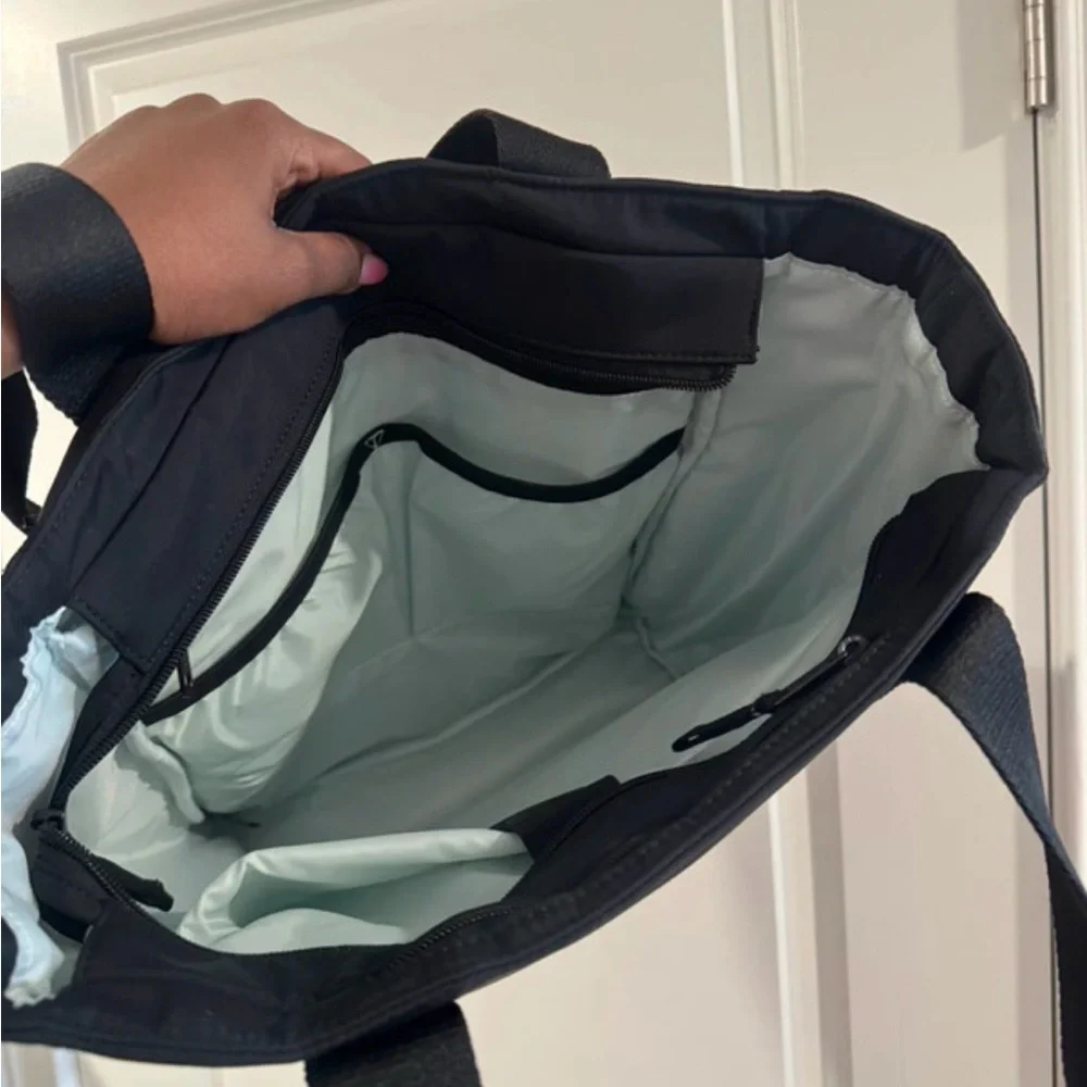 Calpak Black Tote with Front Pocket and Dual Straps - Picture 3 of 3